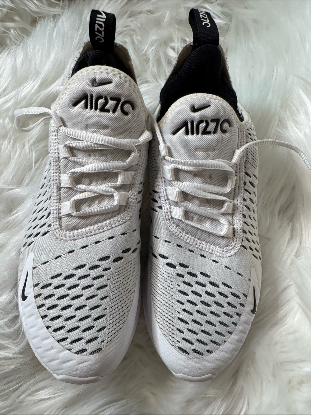 Nike Kids' Air270 White/Black Athletic Sneakers